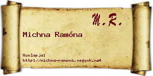 Michna Ramóna névjegykártya